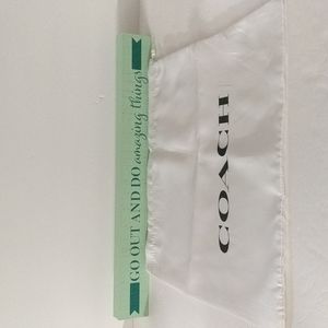 🍀 Coach 🍀 White Sateen Handbag Bag Dust Bag Cover Storage 🍀